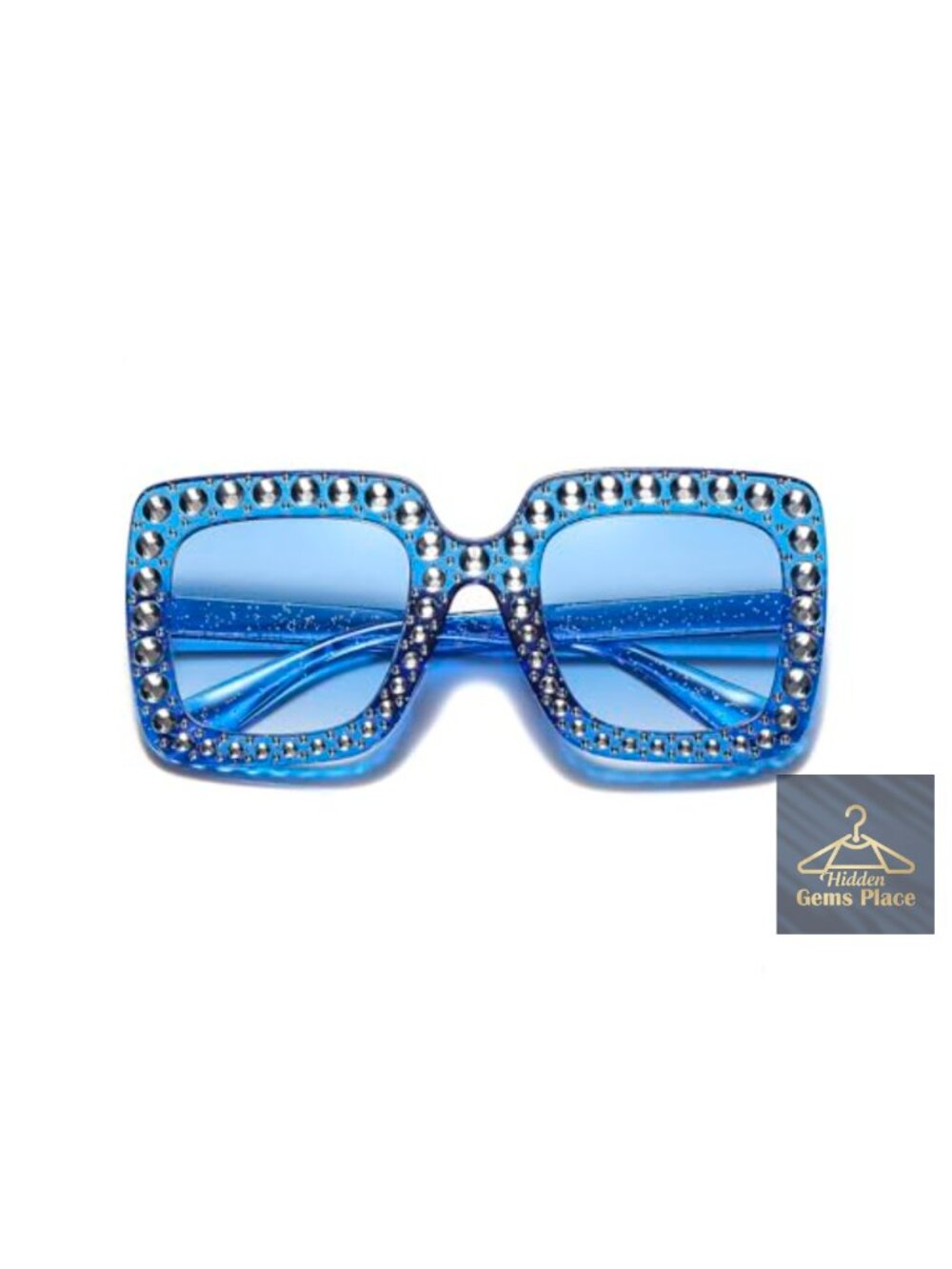 Oversized Crystal Sunglasses Square Sparkly Unisex Shades